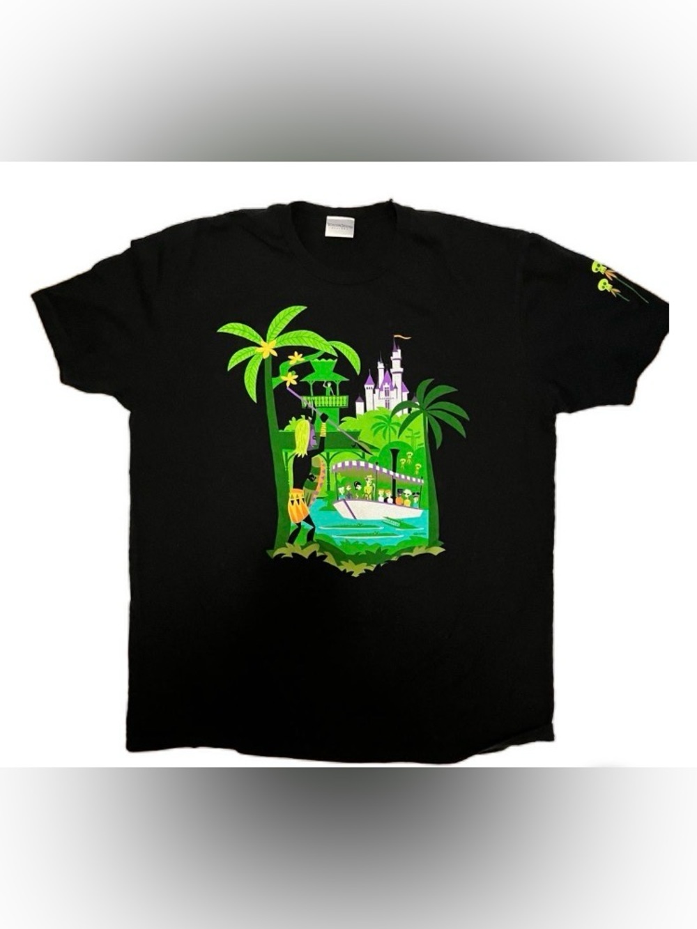 Disney Wonderground Gallery 2016 SHAG Jungle Cruise Men’s T-Shirt Black XL